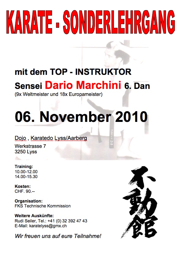 Lehrgang Marchini 6. November 2010 in Lyss